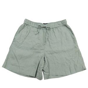 Tahari Shorts Womens Small Green 100% Linen Breathable Coastal Beach Nautical